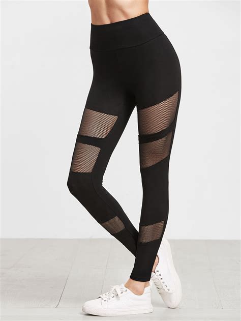 high waisted fishnet leggings